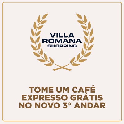 Tome um café expresso grátis no 3° andar!