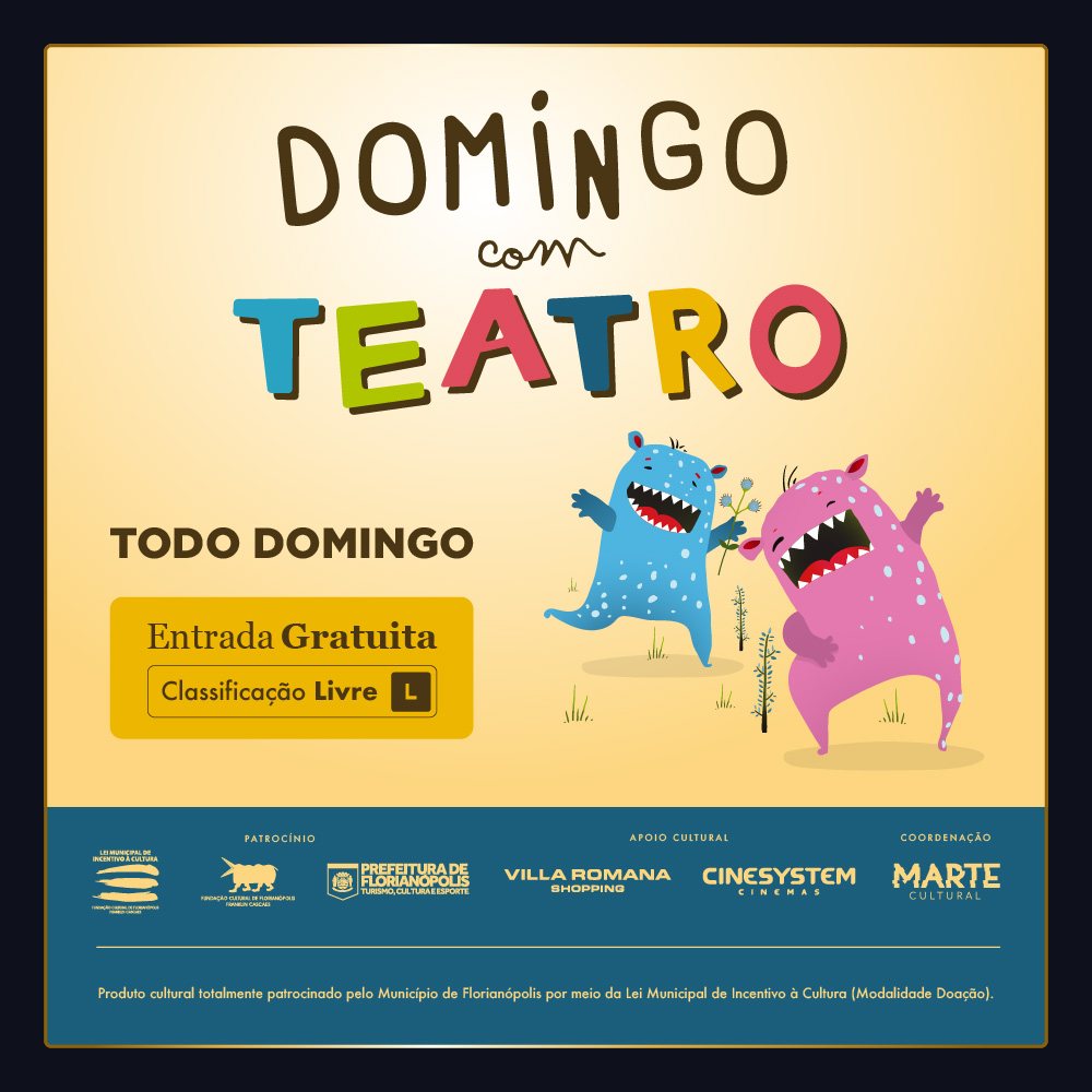 Domingo com Teatro – Programação de Abril