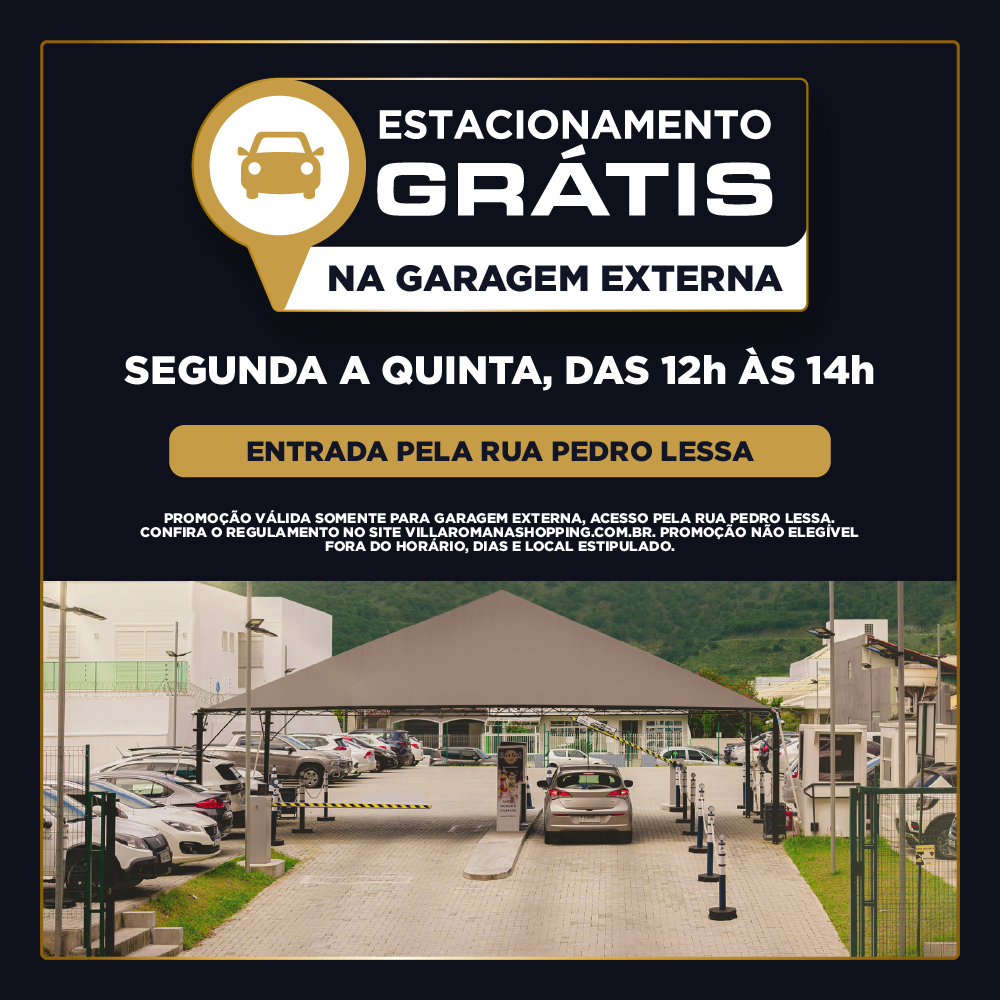 Regulamento Estacionamento Grátis!