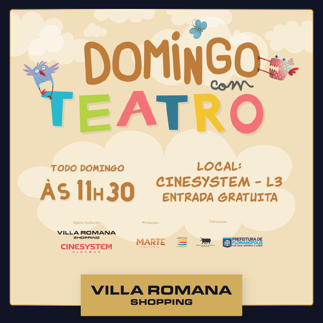 Domingo com Teatro – Programação de Outubro