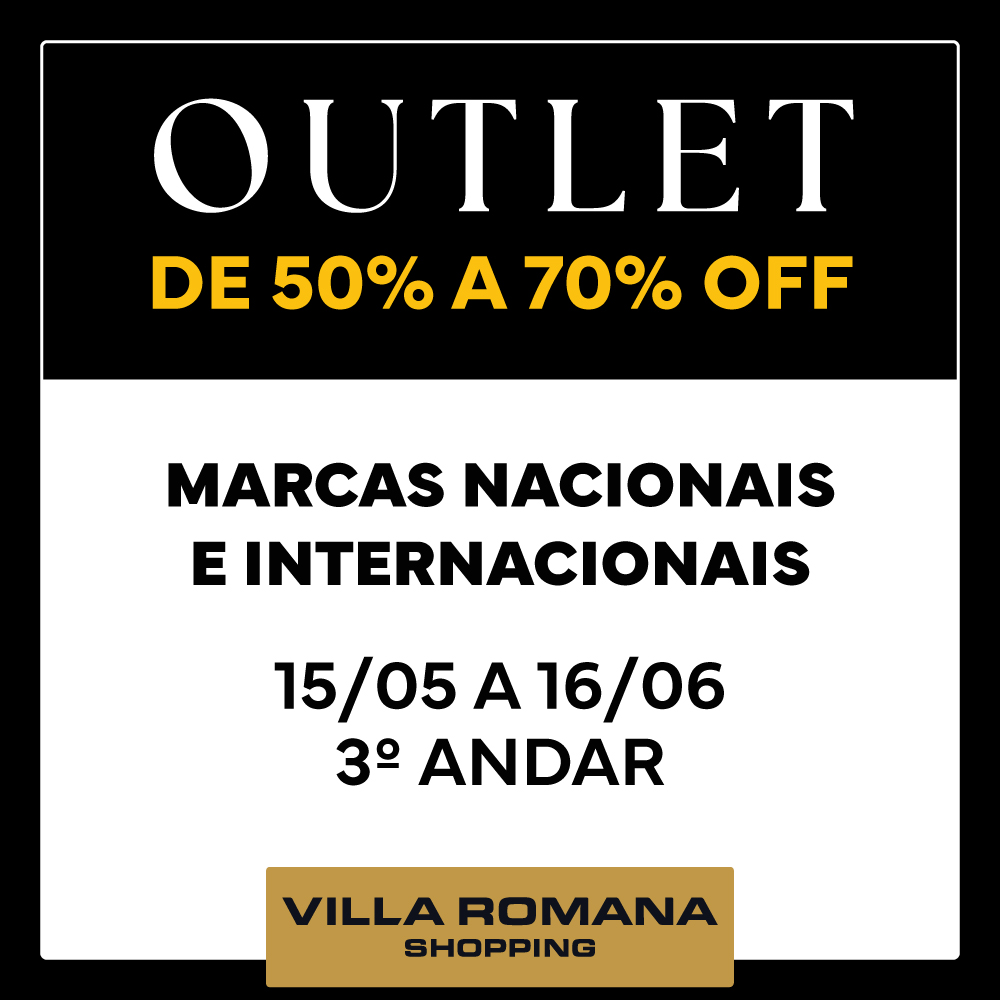 Outlet com marcas nacionais e internacionais
