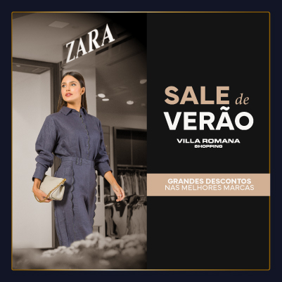Sale de verão do Villa Romana Shopping traz grandes marcas com descontos de até 70%