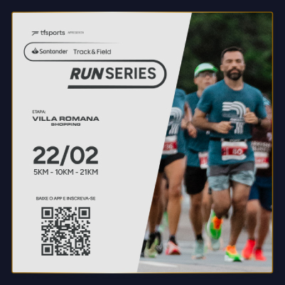 TFSports transforma Florianópolis em ponto de encontro da comunidade de corredores com o Santander Track&Field Run Series no Villa Romana Shopping