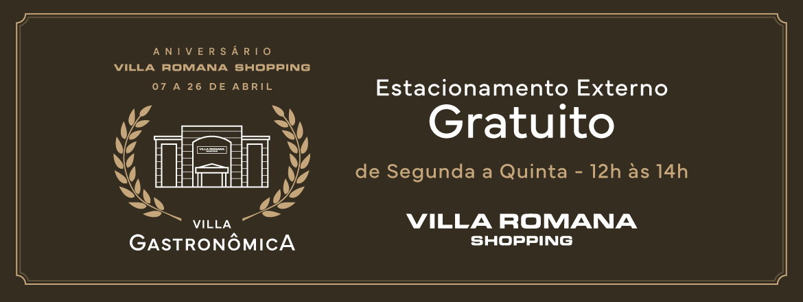 Imagem ESTACIONAMENTO GRÁTIS VILLA GASTRONÔMICA