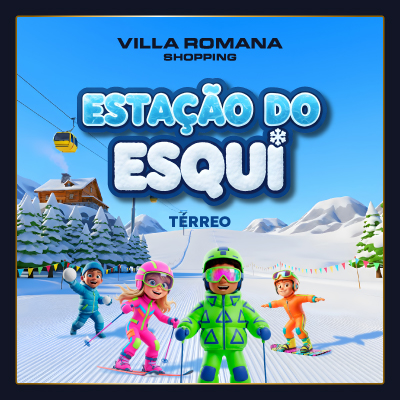 Estação do Esqui leva aventura e diversão para o Villa Romana Shopping